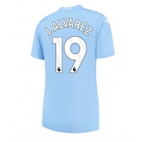 Billiga Manchester City Julian Alvarez #19 Hemma fotbollskläder Dam 2023-24 Kortärmad